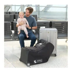 J.L. Childress - Premier Infant Car Seat Travel Bag Pad + Wheels, Black -Macro Baby Store j l childress premier infant car seat travel bag pad wheels black image 5