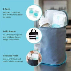J.L. Childress - Reusable Ice Packs, 2-Pack, For Breastmilk, Baby Bottle Bags, And Lunch Bags, 6 X 4 11 J.L. Childress - Reusable Ice Packs, 2-Pack, For Breastmilk, Baby Bottle Bags, And Lunch Bags, 6 X 4 -Macro Baby Store j l childress reusable ice packs 2 pack for breastmilk baby bottle bags and lunch bags 6 x 4 image 4
