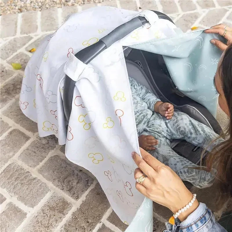 J.L. Childress - Reversible Infant Car Seat Canopy, Shade And Privacy Cover For Baby, Multicolor Mickey Mouse 8 J.L. Childress - Reversible Infant Car Seat Canopy, Shade And Privacy Cover For Baby, Multicolor Mickey Mouse - Image 6