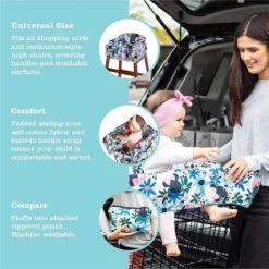 J.L. Childress - Shopping Cart & High Chair Cover For Baby To Toddler, Minnie Floral -Macro Baby Store j l childress shopping cart high chair cover for baby to toddler minnie floral image 5