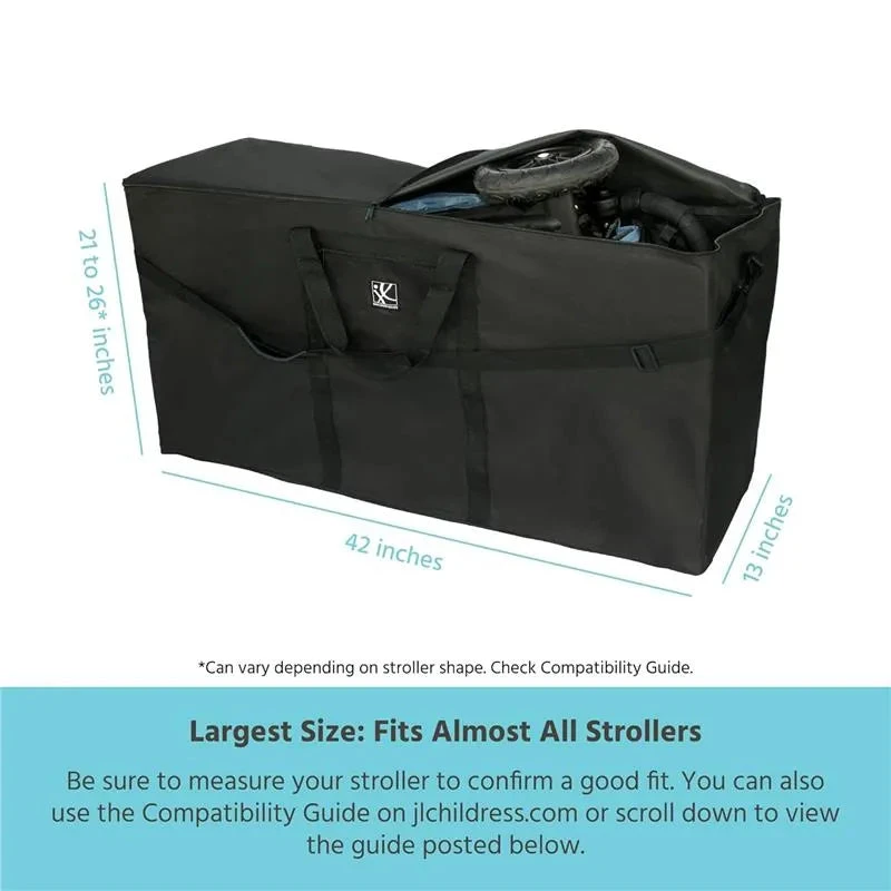 J.L. Childress - Single & Double Stroller Travel Bag - Black 4 J.L. Childress - Single & Double Stroller Travel Bag - Black - Image 2