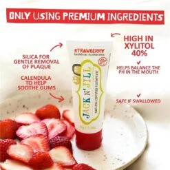 Jack N' Jill - Natural Toothpaste For Babies & Toddlers, Strawberry 1.76 Oz 11 Jack N' Jill - Natural Toothpaste For Babies & Toddlers, Strawberry 1.76 Oz -Macro Baby Store jack n jill natural toothpaste organic strawberry 50g 1 76 oz image 3
