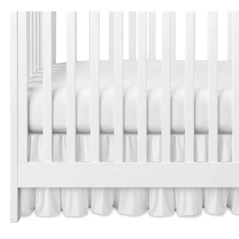 Jlika - Ruffled Crib Skirt For Baby Bed, White 4 Jlika - Ruffled Crib Skirt For Baby Bed, White - Image 2
