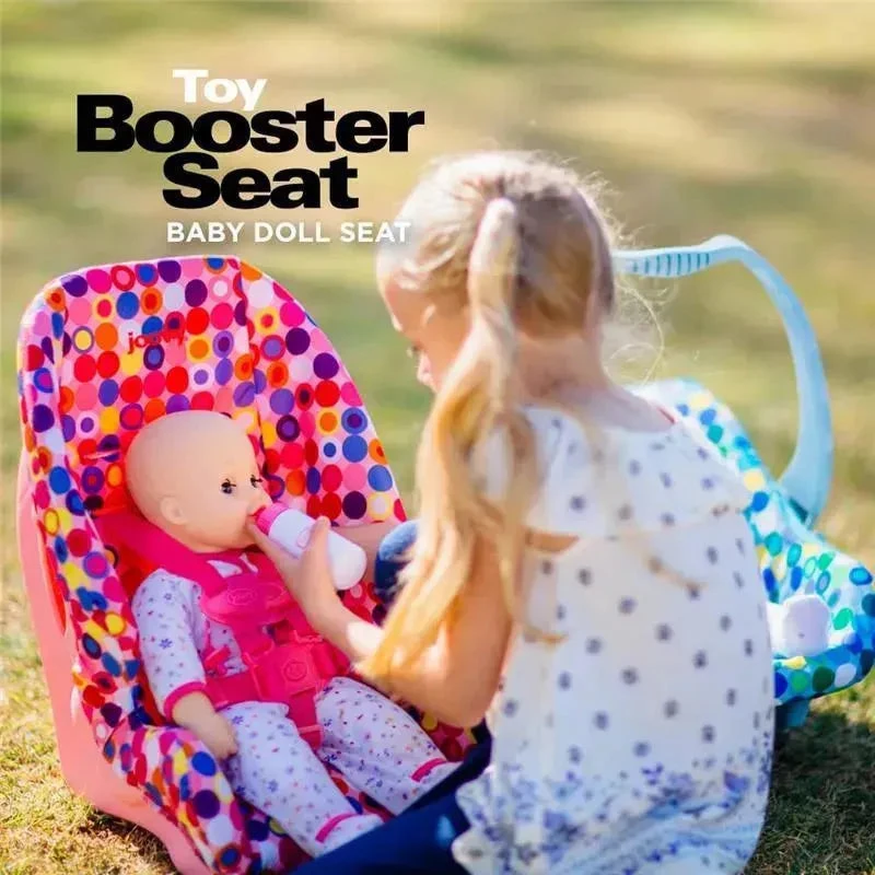 Joovy - Booster Seat & Functional Doll Car Seat, Fits Dolls 12” To 22”, Pink 4 Joovy - Booster Seat & Functional Doll Car Seat, Fits Dolls 12” To 22”, Pink - Image 2
