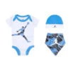 Jordan - Baby Boy 3Pk Onesie & Bandana Bib & Hat Set, White