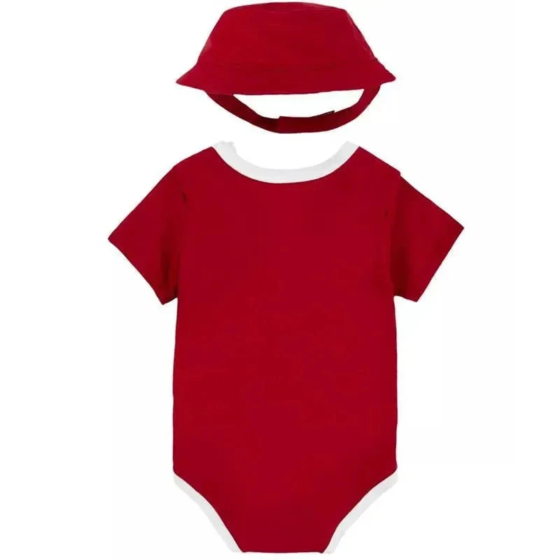 Jordan Baby Boys Bucket Hat And Bodysuit Gift Box Red, 2 Piece Set 5 Jordan Baby Boys Bucket Hat And Bodysuit Gift Box Red, 2 Piece Set - Image 3
