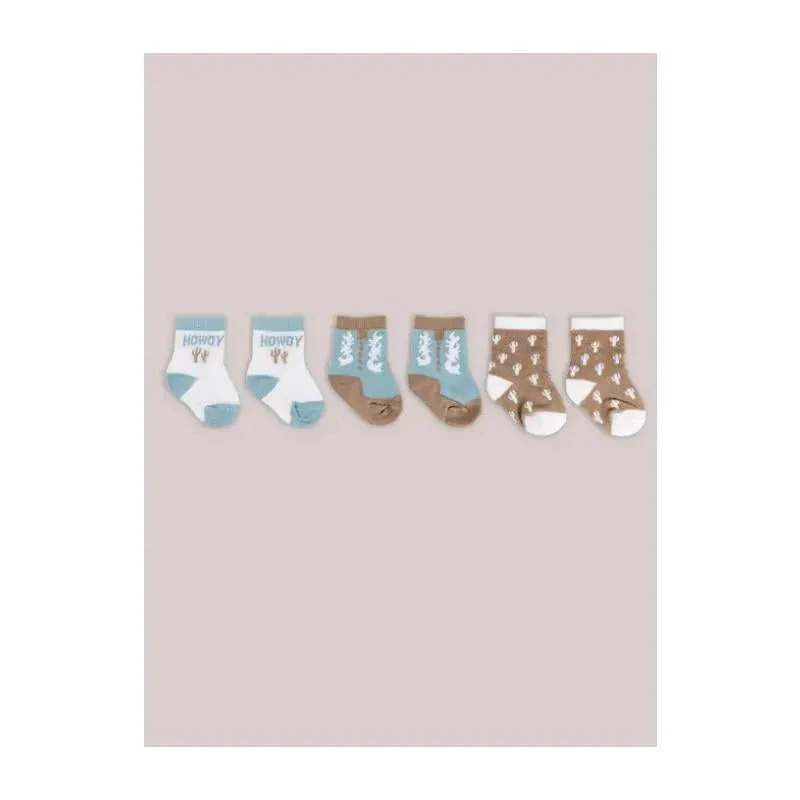 Jujube - Baby Socks Trio, Howdy Partner Blue 6 Jujube - Baby Socks Trio, Howdy Partner Blue - Image 4