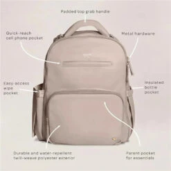 Jujube - Classic Backpack, Taupe -Macro Baby Store jujube classic backpack taupe image 3