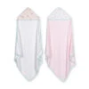 Just Born - 2Pk Love And Sugar Hooded Towels, Pink -Macro Baby Store just born 2pk love and sugar hooded towels pink image 1