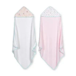 Just Born - 2Pk Love And Sugar Hooded Towels, Pink