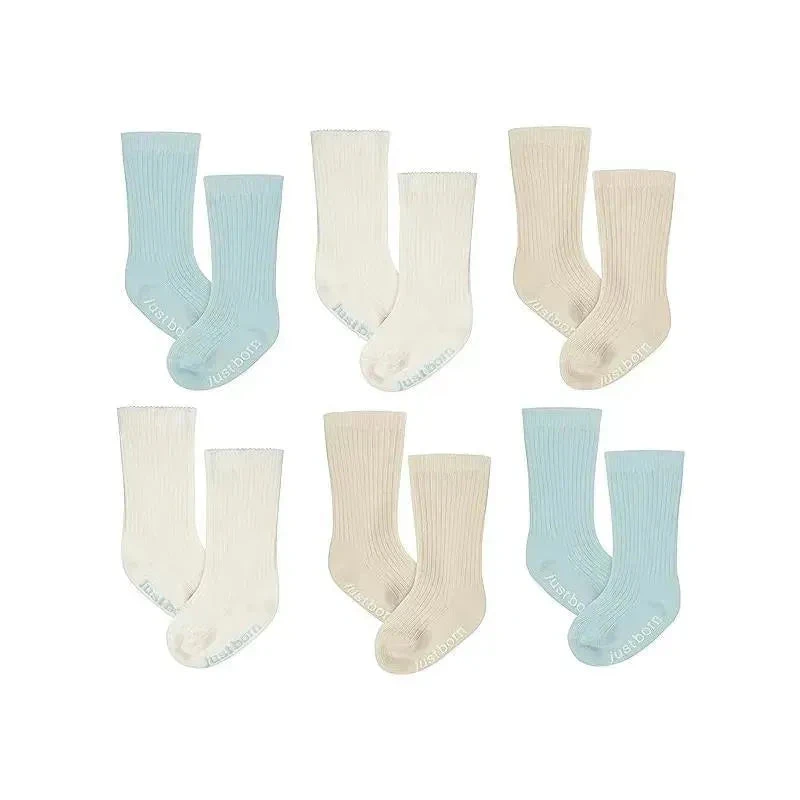 Just Born - 6Pk Novelty Rib Socks Baby Boy 3 Just Born - 6Pk Novelty Rib Socks Baby Boy