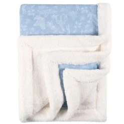 Just Born - Baby Boys Blue Jungle Plush Blanket