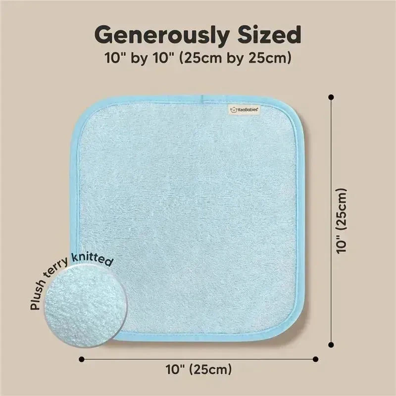 Keababies - 6-Pack Baby Wash Cloths, Bravo Blue 8 Keababies - 6-Pack Baby Wash Cloths, Bravo Blue - Image 6