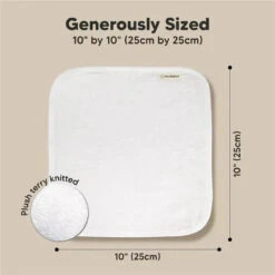 Keababies - 6-Pack Baby Wash Cloths, White 16 Keababies - 6-Pack Baby Wash Cloths, White -Macro Baby Store keababies 6 pack baby wash cloths white image 7