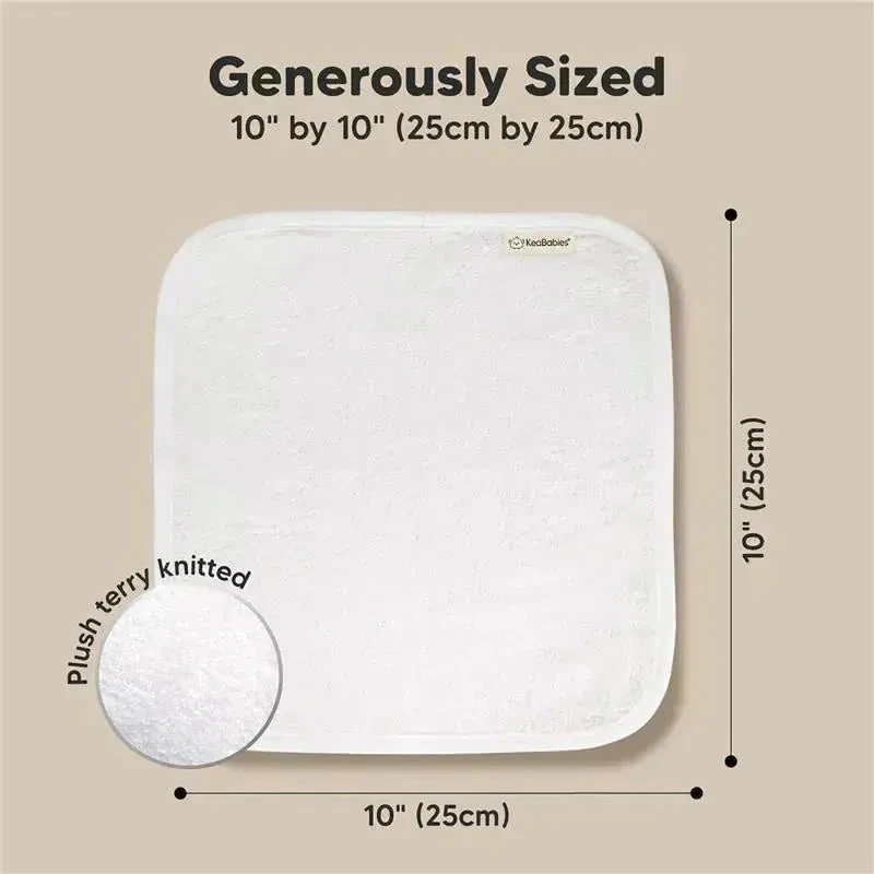 Keababies - 6-Pack Baby Wash Cloths, White 9 Keababies - 6-Pack Baby Wash Cloths, White - Image 7