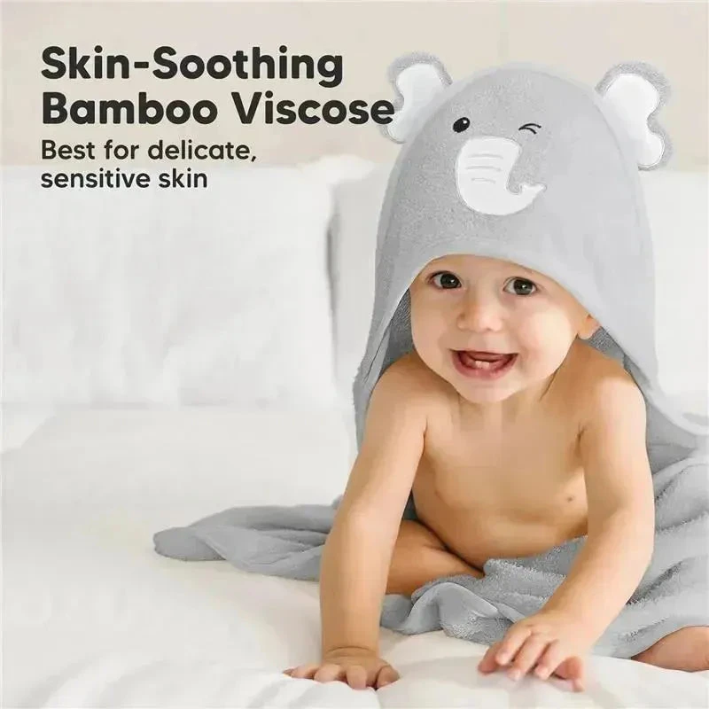 Keababies - Cuddle Baby Hooded Towel, Elephant 7 Keababies - Cuddle Baby Hooded Towel, Elephant - Image 5