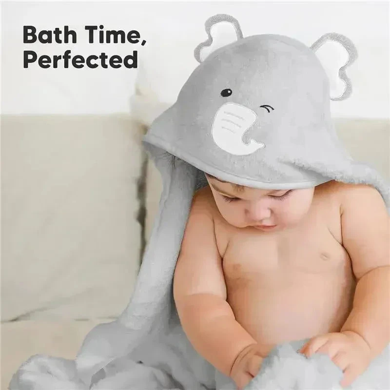 Keababies - Cuddle Baby Hooded Towel, Elephant 11 Keababies - Cuddle Baby Hooded Towel, Elephant - Image 9