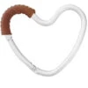 Kidco - BUGGY HEART HOOK By BUGGYGEAR, Silver Aluminum/Brown Leather 2 Kidco - BUGGY HEART HOOK By BUGGYGEAR, Silver Aluminum/Brown Leather -Macro Baby Store kidco buggy heart hook by buggygear silver aluminum brown leather image 1