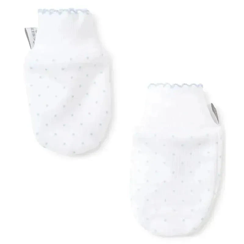 Kissy Kissy - Baby Boy Dots Print Mittens, White/Light Blue 3 Kissy Kissy - Baby Boy Dots Print Mittens, White/Light Blue