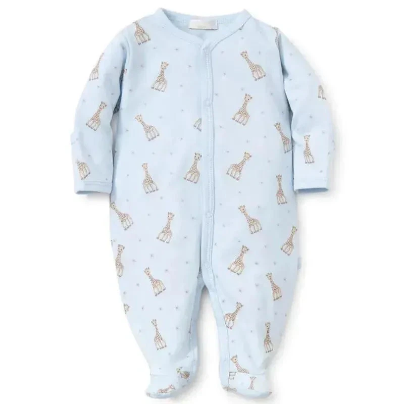 Kissy Kissy - Sophie La Girafe Print Footie, Light Blue 3 Kissy Kissy - Sophie La Girafe Print Footie, Light Blue