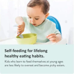 Kizingo - 2Pk Right-Handed Curved Baby Spoons For Baby-Led Weaning, Light Blue 10 Kizingo - 2Pk Right-Handed Curved Baby Spoons For Baby-Led Weaning, Light Blue -Macro Baby Store kizingo right handed curved baby spoons for baby led weaning 2 pack light blue image 3