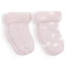 Kushies Baby - 2Pk Girl Blush Solid & Hearts Socks Terry, 3/6M -Macro Baby Store kushies baby 2pk girl socks terry 0 3m blush solid hearts image 1
