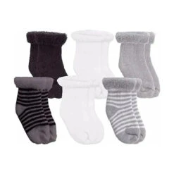 Kushies Baby - 6Pk Socks Terry, 3-6M