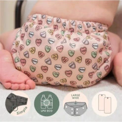 La Petite Ourse - Baby Unisex Wide Elastic Pocket Diaper Sweet Tooth