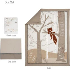 Lambs & Ivy - 3-Piece Bedding Set, Treetop Fox Woodland Tree 10 Lambs & Ivy - 3-Piece Bedding Set, Treetop Fox Woodland Tree -Macro Baby Store lambs ivy 3 piece bedding set treetop fox woodland tree image 4