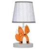 Lambs & Ivy - Acorn Gray/White/Orange Fox Nursery Lamp With Shade & Bulb 1 Lambs & Ivy - Acorn Gray/White/Orange Fox Nursery Lamp With Shade & Bulb -Macro Baby Store lambs ivy acorn gray white orange fox nursery lamp with shade bulb image 1