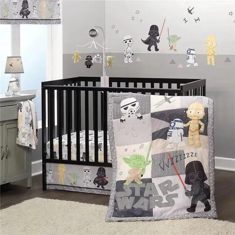 Lambs & Ivy - Classic 3Pk Baby Crib Bedding Set, Yoda/Darth Vader 3 Lambs & Ivy - Classic 3Pk Baby Crib Bedding Set, Yoda/Darth Vader