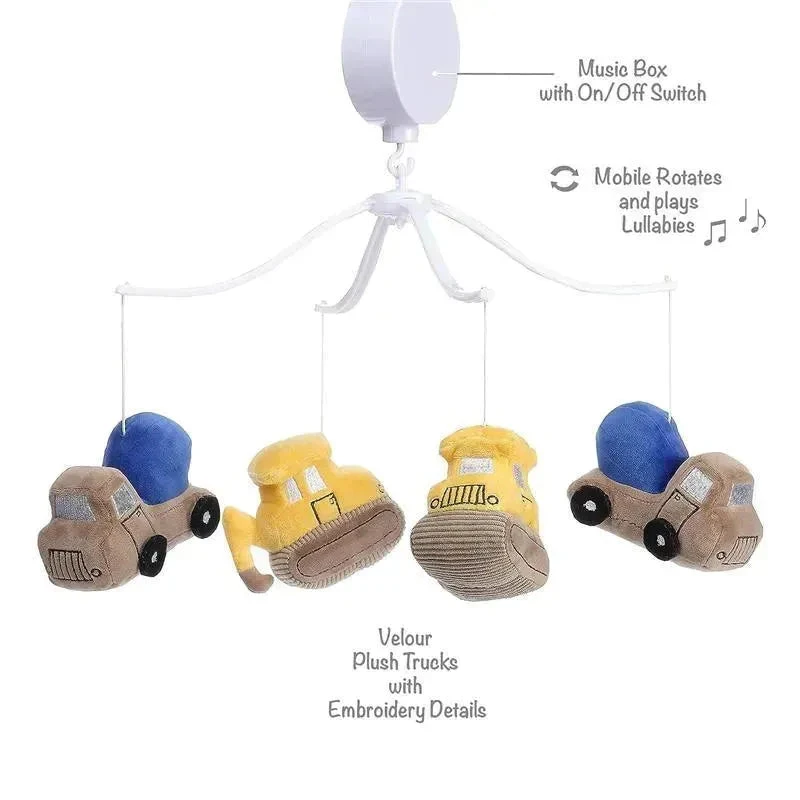 Lambs & Ivy - Construction Zone Musical Baby Crib Mobile Soother Toy 7 Lambs & Ivy - Construction Zone Musical Baby Crib Mobile Soother Toy - Image 5