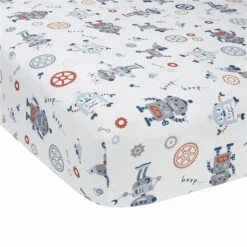 Lambs & Ivy Robbie Robot Crib Sheet