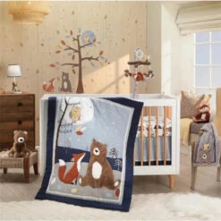 Lambs & Ivy - Sierra Sky Brown Bear/Fox Musical Baby Crib Mobile Soother Toy 7 Lambs & Ivy - Sierra Sky Brown Bear/Fox Musical Baby Crib Mobile Soother Toy -Macro Baby Store lambs ivy sierra sky brown bear fox musical baby crib mobile soother toy image 5