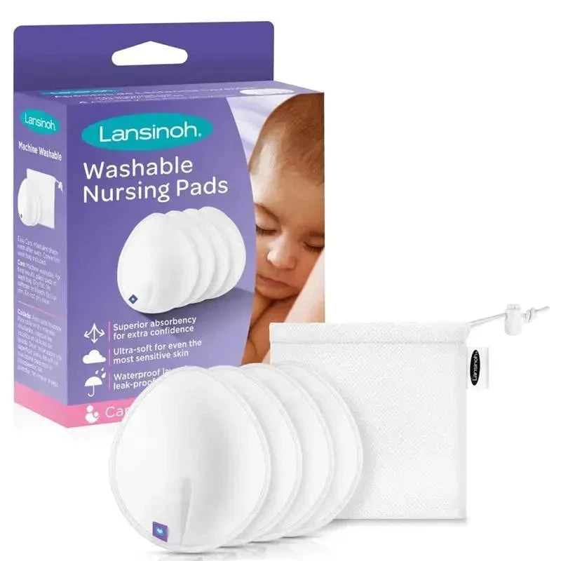 Lansinoh - 4Pk Reusable Nursing Pads For Breastfeeding Moms 3 Lansinoh - 4Pk Reusable Nursing Pads For Breastfeeding Moms