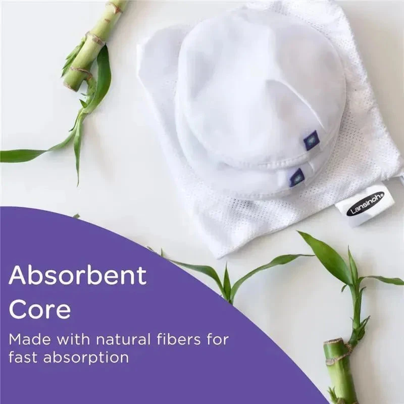 Lansinoh - 4Pk Reusable Nursing Pads For Breastfeeding Moms 5 Lansinoh - 4Pk Reusable Nursing Pads For Breastfeeding Moms - Image 3