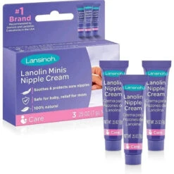 Lansinoh - Lanolin Nipple Cream For Nursing, 3 Mini Tubes/0.75oz