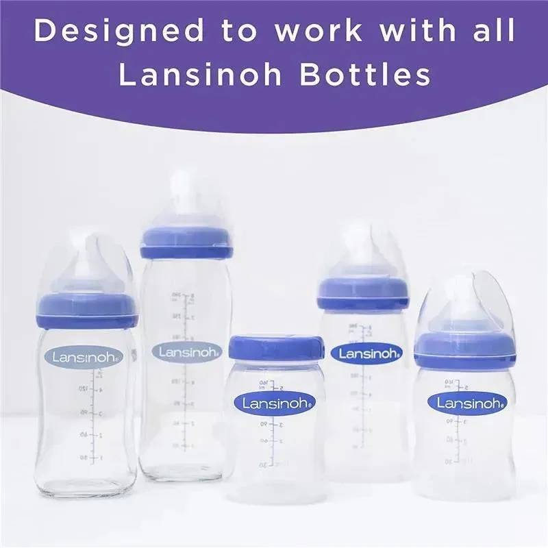 Lansinoh - 2Pk NaturalWAVE Silicone Baby Bottle Nipples, Slow Flow 4 Lansinoh - 2Pk NaturalWAVE Silicone Baby Bottle Nipples, Slow Flow - Image 2