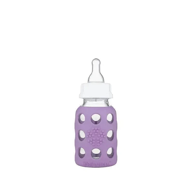 Lifefactory Glass Baby Bottle, Lavender 4 Lifefactory Glass Baby Bottle, Lavender - Image 2