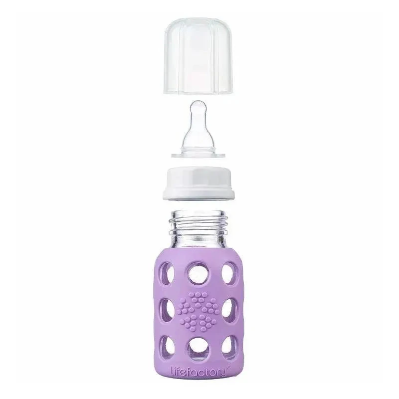 Lifefactory Glass Baby Bottle, Lavender 5 Lifefactory Glass Baby Bottle, Lavender - Image 3
