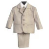 Lito - Boy's 3 Button 5 Piece Khaki Suit With Shirt, Vest, And Tie -Macro Baby Store lito boys 3 button 5 piece suit with shirt vest and tie khaki image 1 74dce4f8 ed74 4fa8 9467 d8394ee5c07b