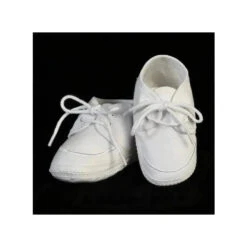 Lito - Boys' Cotton Christening Bootie, White