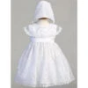 Lito - Baby Girl Embroidered Tulle Dress With Bonnet, White 1 Lito - Baby Girl Embroidered Tulle Dress With Bonnet, White -Macro Baby Store lito embroidered tulle dress with bonnet white 6 12m image 1