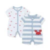 Little Me - 2Pk Baby Boy Crab Cotton Rompers -Macro Baby Store little me 2pk baby boy crab cotton rompers image 1 b3e84f65 bbd3 45e9 a656 b9c94394caff