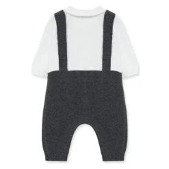 Little Me - Dressy Coverall, Grey 9M -Macro Baby Store little me dressy coverall grey 9m image 3