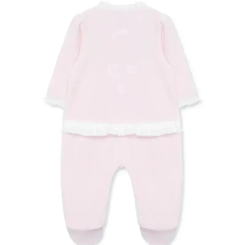 Little Me - Flowers Footie, Pink 5 Little Me - Flowers Footie, Pink - Image 3