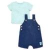 Little Me - Island Shortall Set, Blue -Macro Baby Store little me island shortall set blue macrobaby 1 a54f8302 2e5b 4a17 aa2c 6ce3efa76c09