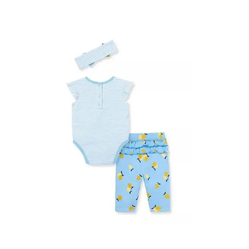Little Me Lemons Bodysuit Pant - Blue 4 Little Me Lemons Bodysuit Pant - Blue - Image 2
