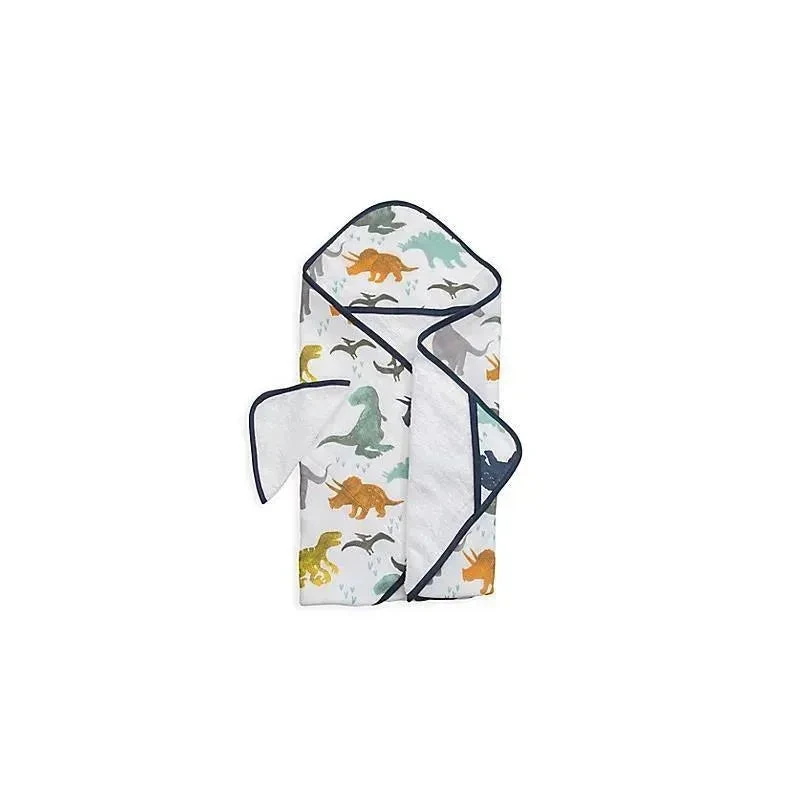 Little Unicorn Cotton Hooded Towel And Washcloth Set In Dino Friends 3 Little Unicorn Cotton Hooded Towel And Washcloth Set In Dino Friends