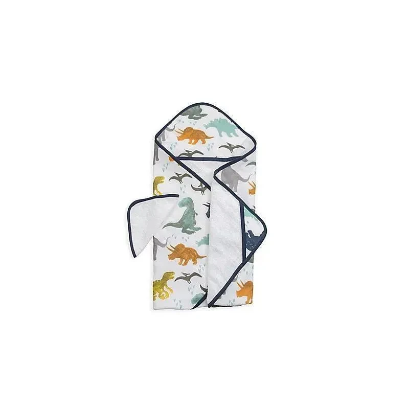 Little Unicorn Cotton Hooded Towel And Washcloth Set In Dino Friends 4 Little Unicorn Cotton Hooded Towel And Washcloth Set In Dino Friends - Image 2